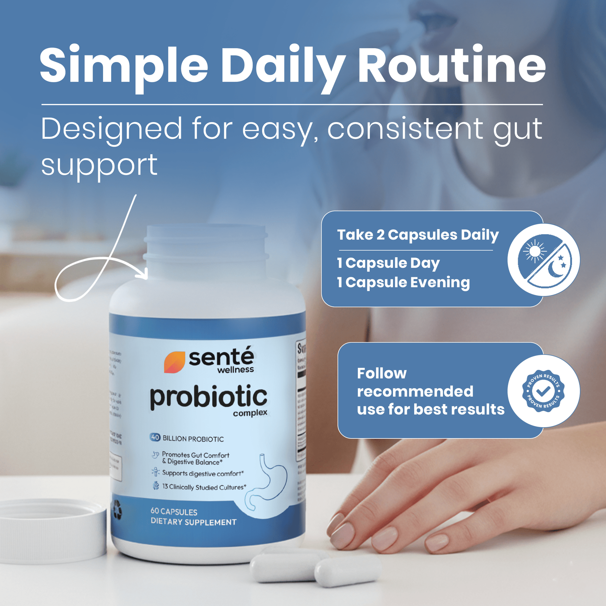 40 Billion Advanced Probiotic Complex - Sente Wellness